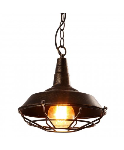 Подвесной светильник Arte Lamp Ferrico A9181SP-1BR, диаметр 27 см, коричневый