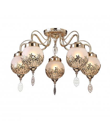 Потолочная люстра Arte lamp Moroccana A4552PL-5GO золото,стекло