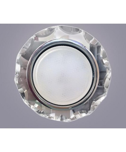 Светильник GX53 хром+стекло прозрачное 2
