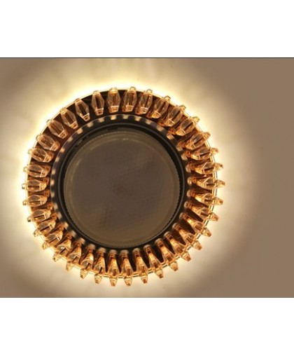 Светильник GX53 L199 коричневое стекло+LED подсветка