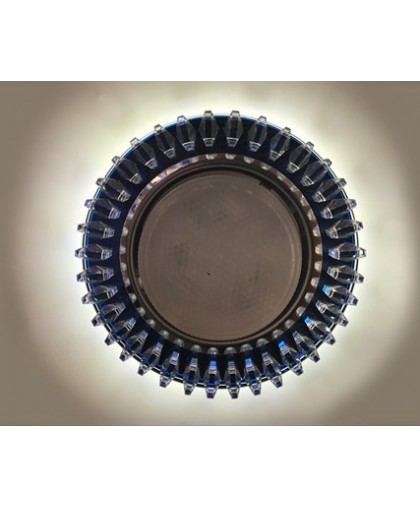 Светильник GX53 L199 синее стекло+LED подсветка
