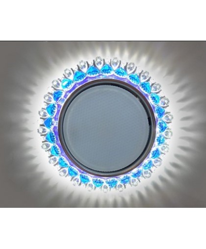 Светильник GX53 L191 прозрачный / синий стекло+LED подсветка