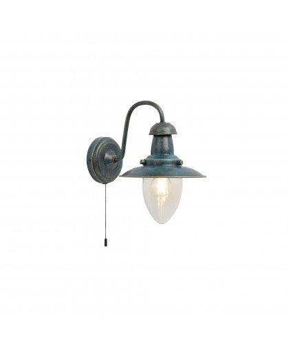 Бра с одним рожком Arte Lamp FISHERMAN A5518AP-1BG, бронза/черный/голубой