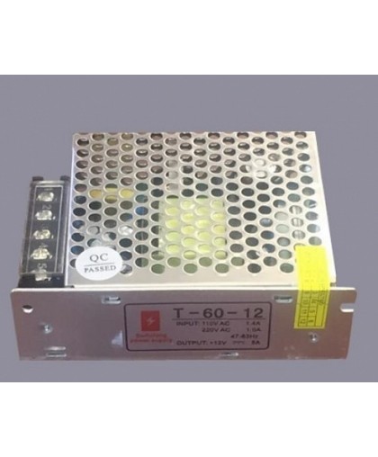 Блок питания для LED ленты IP20 60W, 12V/220V